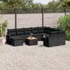vidaXL Garden Sofa Set Black