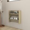 vidaXL Wall Shoe Cabinet Sonoma Oak 23.6"x7.1"x23.6" Engineered Wood