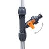 vidaXL Garden Shower Silver, Orange Aluminum, ABS