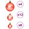 vidaXL Christmas Bauble Set of 100 Pink and Rose Polystyrene (PS)
