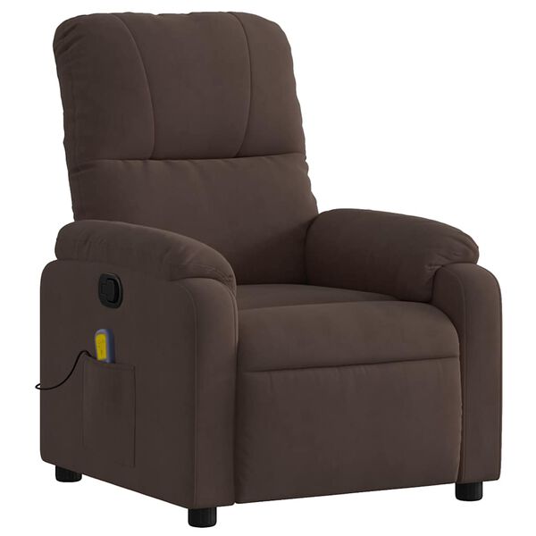vidaXL Massage Recliner Chair Brown