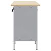 vidaXL Work Cabinet with Drawer 4 pcs Black and Grey 200 x 55 x 85 cm