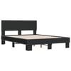 vidaXL Bed Frame Black Engineered Wood Double Durable Bed Frame