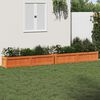 vidaXL Garden Planter Set of 2 Wax Brown Solid Pine Wood Large