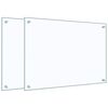 vidaXL Kitchen Backsplashes 2 pcs Transparent 27.6"x19.7" Tempered Glass