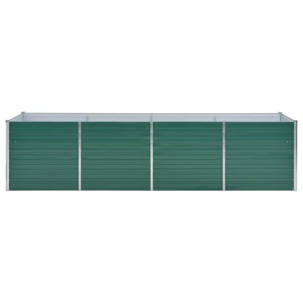 vidaXL Raised Bed Green Galvanized steel Large Heavy Duty Raised Bed