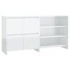 vidaXL 2 Piece Sideboard High Gloss White Engineered Wood