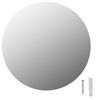 vidaXL Wall Mirror Transparent Glass, EVA 11.8 in Diameter Minimalistic
