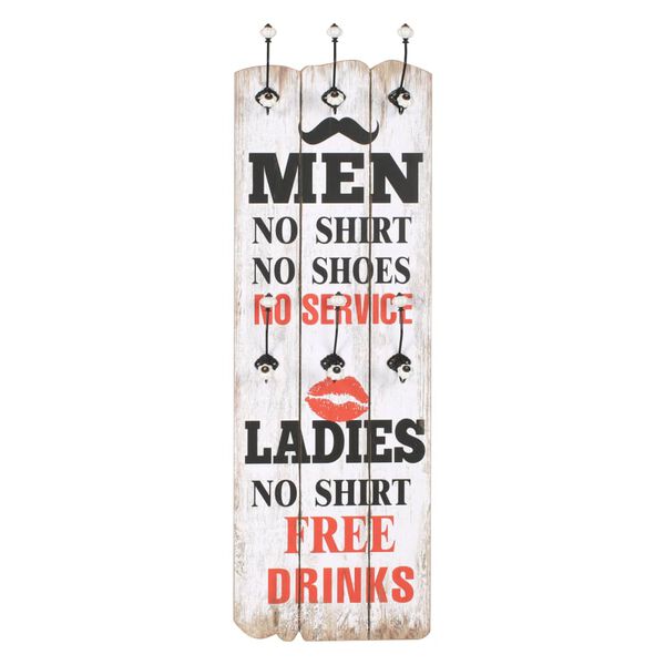 vidaXL Coat Rack Multicolor MDF board 47.2x15.7 in Coat Rack