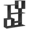 vidaXL Room Divider Bookcase Black Engineered Wood Medium