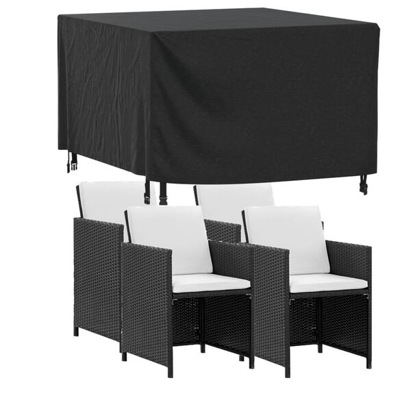 vidaXL Garden Furniture Cover Black 420D Oxford fabric with PU coating