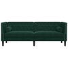 vidaXL Chesterfield Sofa Dark Green