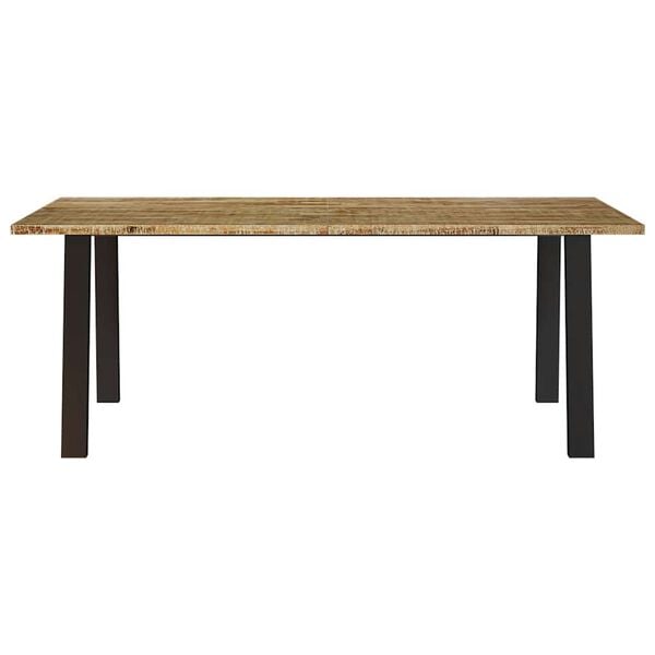 vidaXL Dining Table Natural wood Solid acacia wood Large Durable