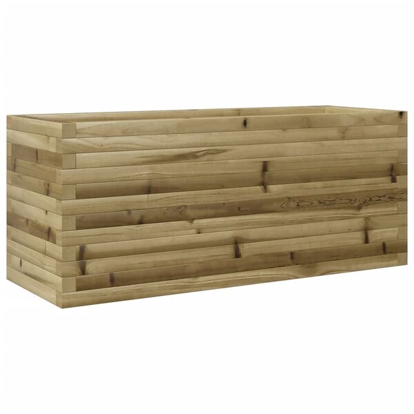 vidaXL Garden Planter Treated Pinewood 43.3 in x 15.7 in x 17.9 in Rustic
