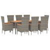 vidaXL Garden Dining Set Gray