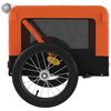 vidaXL Pet Bike Trailer Orange and Black Oxford fabric and iron Durable