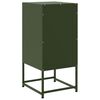 vidaXL Bedside Cabinet Olive Green Steel Compact Bedside Cabinet
