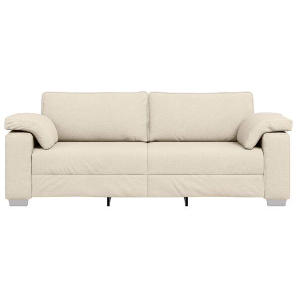 vidaXL Sofa Beige 86.22 x 30.31 x 32.28 in Linen-blend Fabric