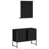 vidaXL Bathroom Cabinet Set Black Engineered wood Bathroom Cabinet Set