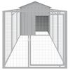 vidaXL Dog House Light Grey Galvanized Steel Durable Dog House