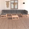 vidaXL Garden Lounge Set Natural wood Solid pine wood Large Modular