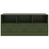 vidaXL TV Cabinet Olive Green Cold-rolled steel Medium TV Cabinet