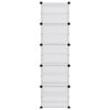 vidaXL Shoe Rack Transparent PP Plastic, Steel 60.4 in height Stackable