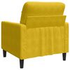 vidaXL Sofa Chair Yellow Velvet Single Sofa Chair Square Modern