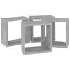 vidaXL Cube Shelf Set of 4 Concrete gray Engineered wood Medium