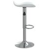 vidaXL Bar Stool White, Chrome Faux leather, Chrome-plated steel Footrest