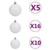 vidaXL Christmas Tree Green with white tips Artificial materials Large