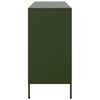 vidaXL Sideboard Olive Green Cold-Rolled Steel Medium Adjustable Feet