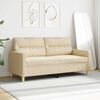 vidaXL 2-seater Sofa Cream Fabric (100% polyester), metal, textilene