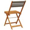 vidaXL Bistro Chair Set of 2 Gray Solid acacia wood Standard