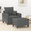 vidaXL Sofa Chair With Footstool Dark gray