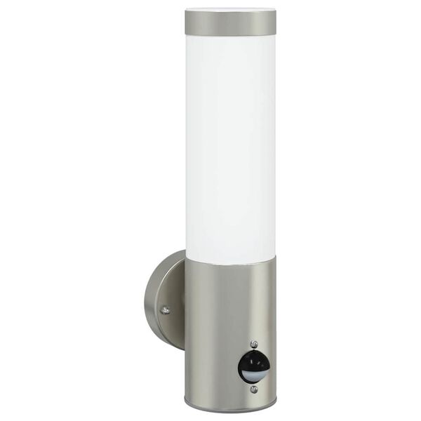 vidaXL Outdoor Wall Light Silver 12 x 7.5 x 29 cm Stainless steel