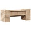 vidaXL Planter Bench Natural Pine Solid Pine Wood 66.9x23.6x25.6 in