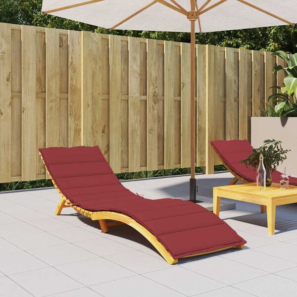 vidaXL Sun Lounger Cushion Wine Red Oxford fabric (100% polyester)