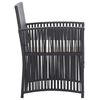 vidaXL Garden Lounge Set Black Poly Rattan Medium Removable Covers