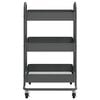 vidaXL 3-Tier Trolley Anthracite 16.9"x13.4"x31.1" Steel