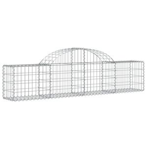 vidaXL Gabion Basket Silver Galvanized iron 78.7 x 11.8 x 23.6 in