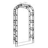 vidaXL Garden Arch Black Powder-Coated Steel Large Decorative Inlays