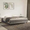 vidaXL Bed Frame Light Grey Velvet, plywood, engineered wood King