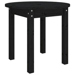vidaXL Coffee Table Black Solid pine wood Small Durable Coffee Table