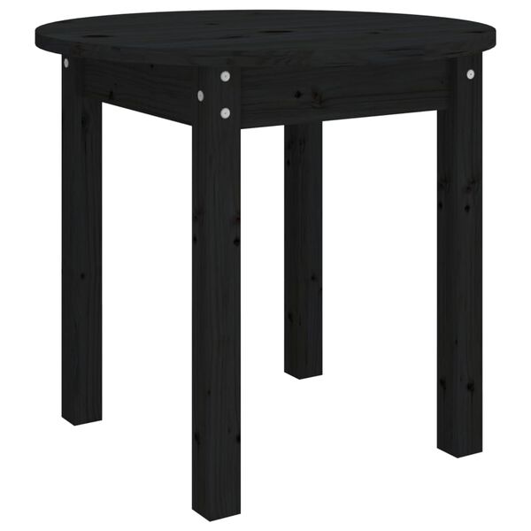 vidaXL Coffee Table Black Solid pine wood Small Durable Coffee Table