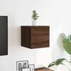vidaXL Wall Mounted TV Cabinet Brown Oak Engineered Wood Compact