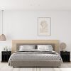 vidaXL Bedside Cabinet Set of 2 Black Engineered wood Medium