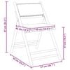 vidaXL Bistro Set Bamboo, Dark Grey Bamboo, Polyester Standard