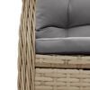 vidaXL Patio Dining Set Set of 2 Beige Poly Rattan Small