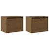 vidaXL Wall Cabinet Set of 2 Honey brown Solid pinewood